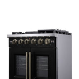 Forno Capriasca Freestanding French Door Gas Range, Convection Oven, Energy Efficient