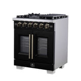 Forno Capriasca Freestanding French Door Gas Range, Convection Oven, Energy Efficient