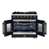 Forno Capriasca Freestanding French Door Gas Range, Convection Oven, Energy Efficient