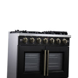 Forno Capriasca Freestanding French Door Gas Range, Convection Oven, Energy Efficient