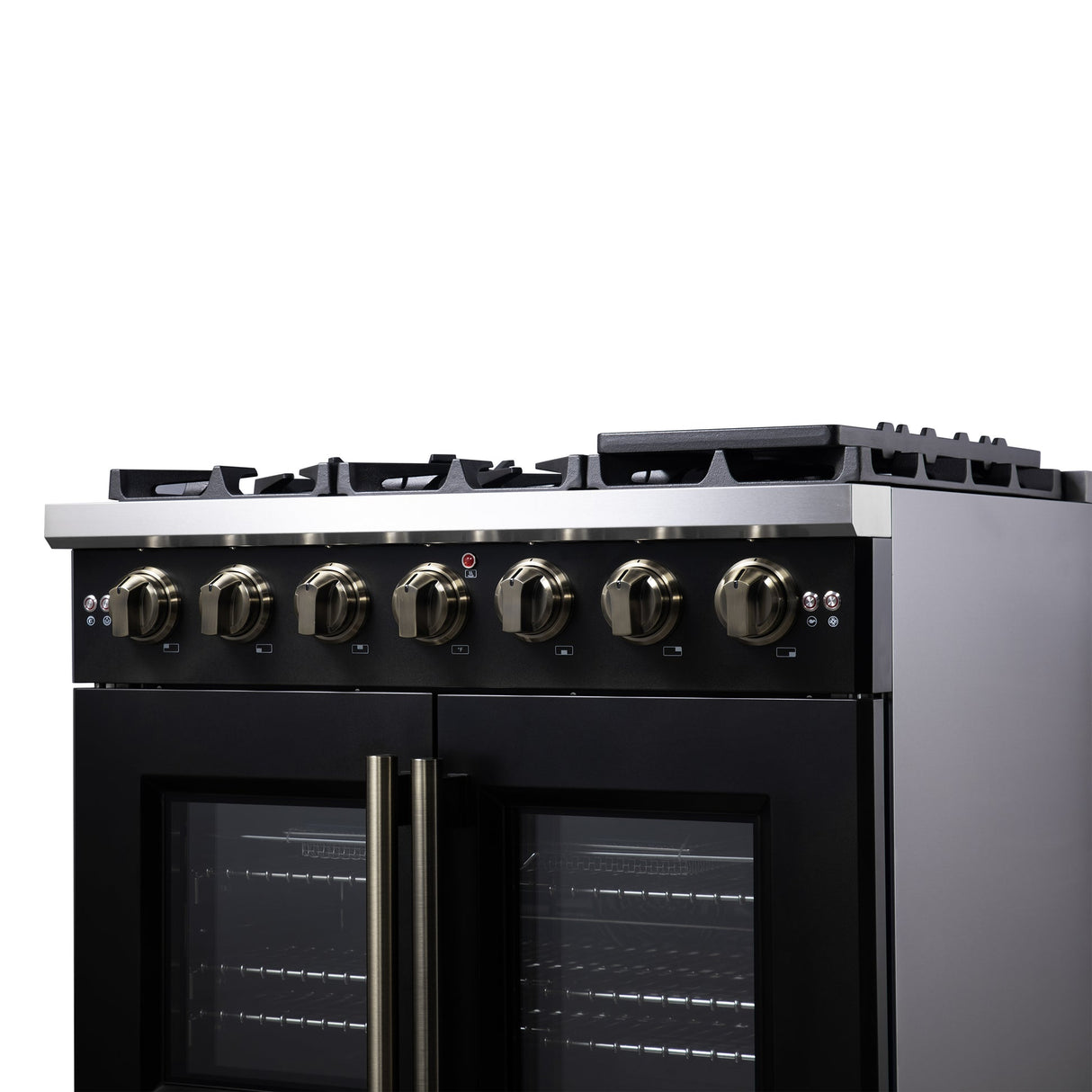 Forno Capriasca Freestanding French Door Gas Range, Convection Oven, Energy Efficient