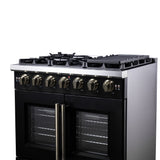 Forno Capriasca Freestanding French Door Gas Range, Convection Oven, Energy Efficient