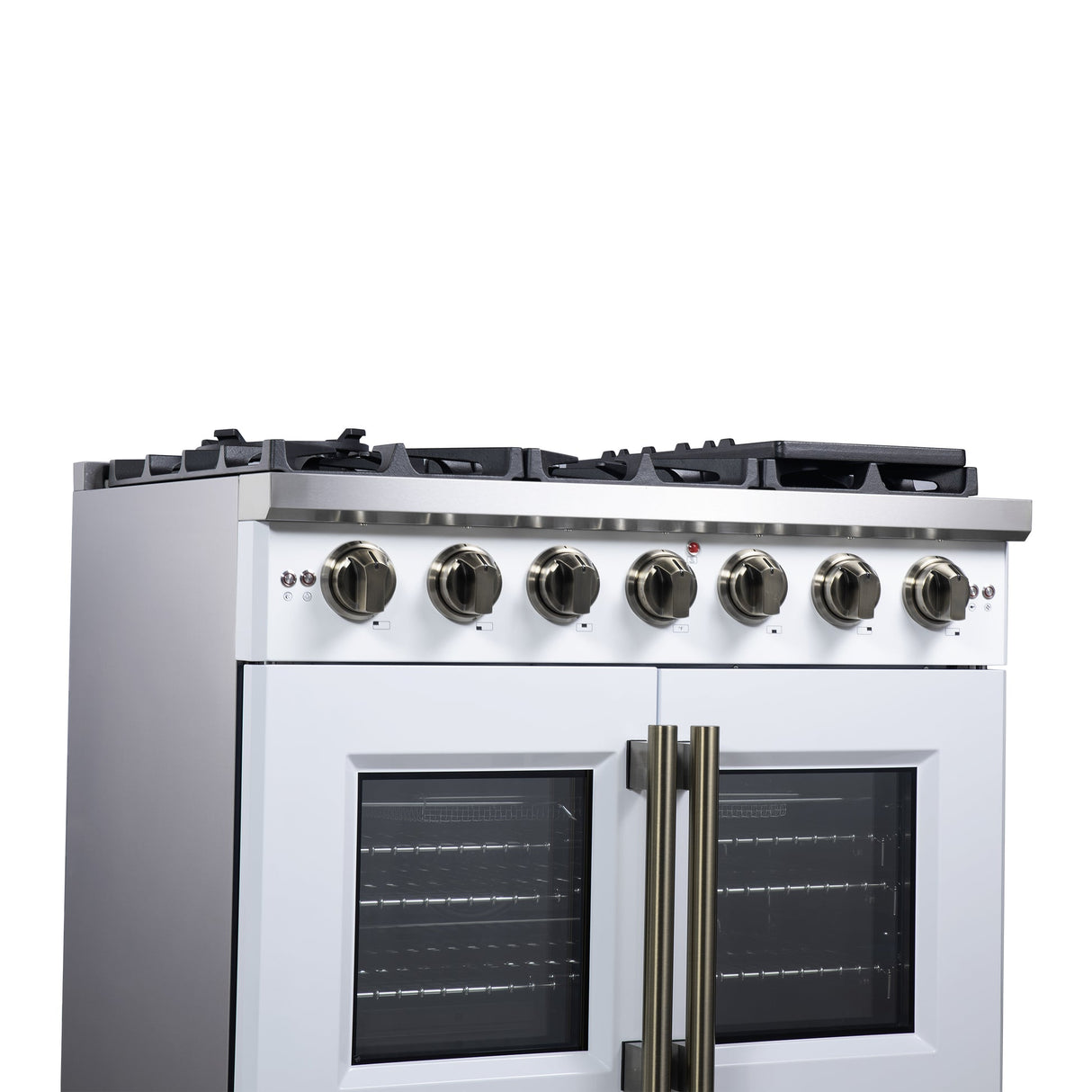 Forno Capriasca Freestanding French Door Gas Range, Convection Oven, Energy Efficient