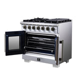 Forno Capriasca Freestanding French Door Gas Range, Convection Oven, Energy Efficient