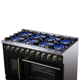 Forno Capriasca Freestanding French Door Gas Range, Convection Oven, Energy Efficient