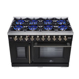 Forno Capriasca Freestanding French Door Gas Range, Convection Oven, Energy Efficient