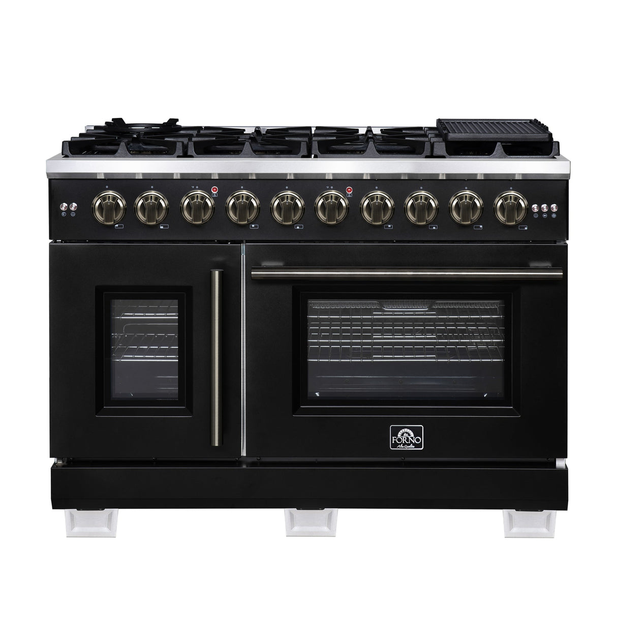 Forno Capriasca Freestanding French Door Gas Range, Convection Oven, Energy Efficient