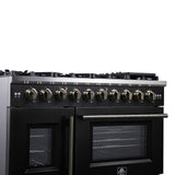 Forno Capriasca Freestanding French Door Gas Range, Convection Oven, Energy Efficient