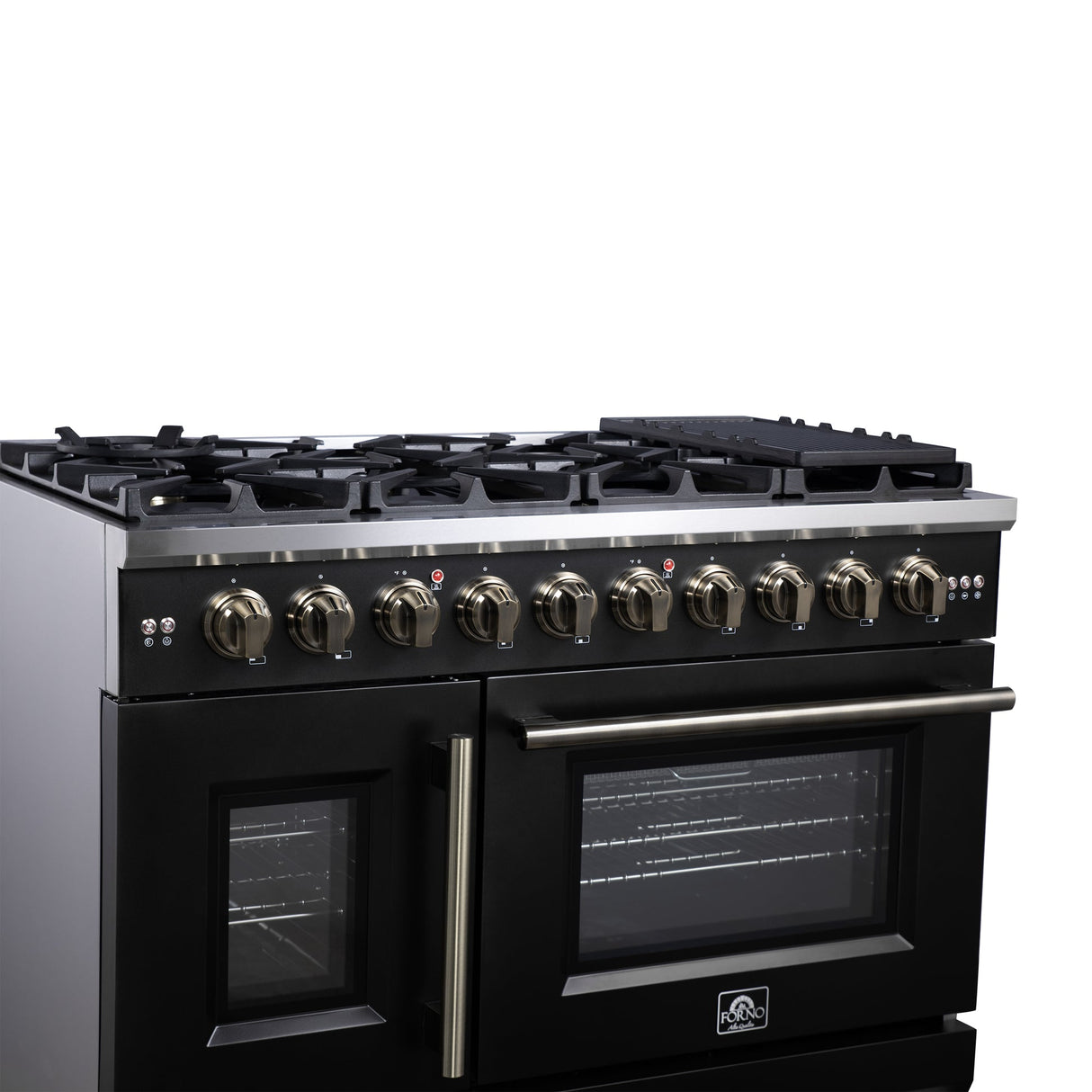 Forno Capriasca Freestanding French Door Gas Range, Convection Oven, Energy Efficient