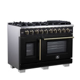 Forno Capriasca Freestanding French Door Gas Range, Convection Oven, Energy Efficient