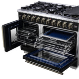 Forno Capriasca Freestanding French Door Gas Range, Convection Oven, Energy Efficient