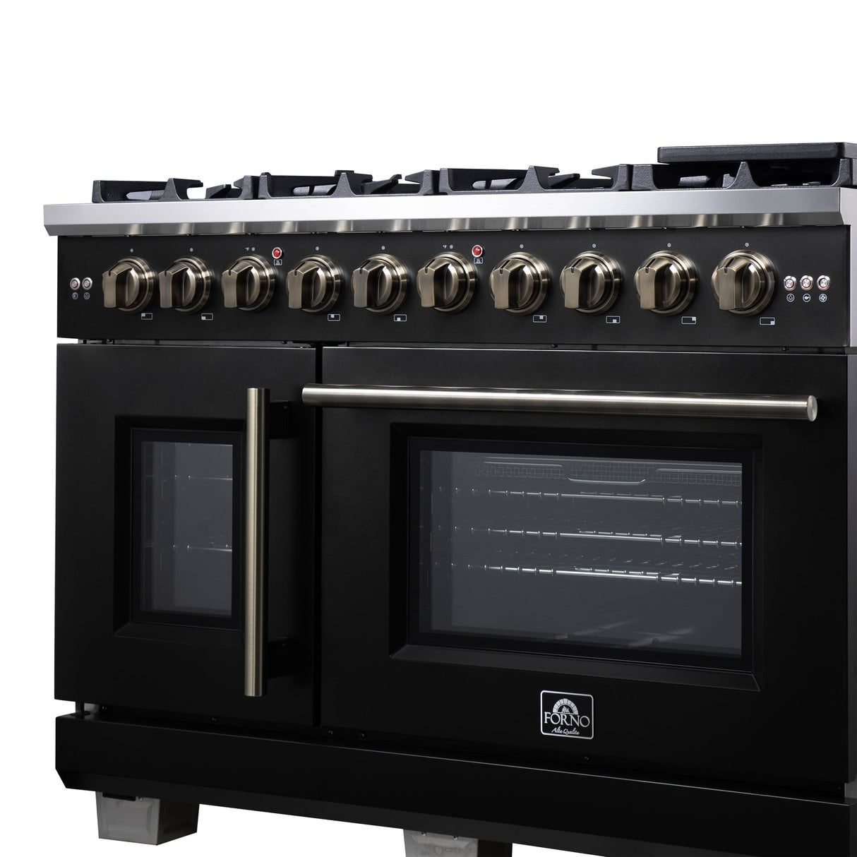 Forno Capriasca Freestanding French Door Gas Range, Convection Oven, Energy Efficient