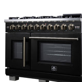 Forno Capriasca Freestanding French Door Gas Range, Convection Oven, Energy Efficient
