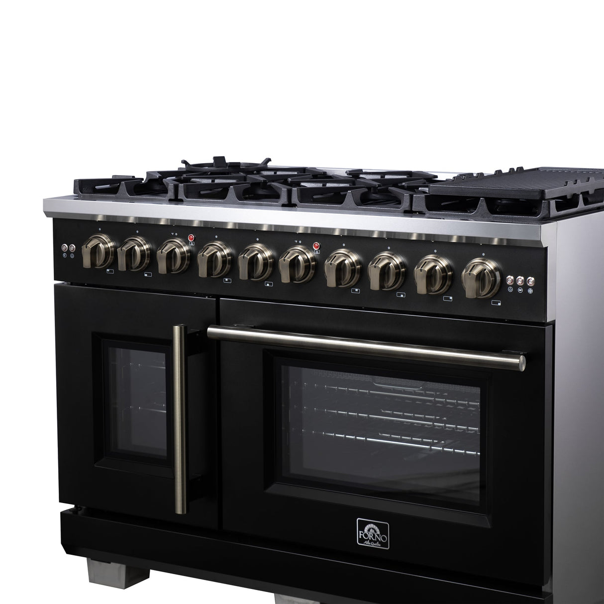 Forno Capriasca Freestanding French Door Gas Range, Convection Oven, Energy Efficient