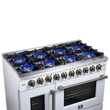 Forno Capriasca Freestanding French Door Gas Range, Convection Oven, Energy Efficient