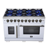 Forno Capriasca Freestanding French Door Gas Range, Convection Oven, Energy Efficient