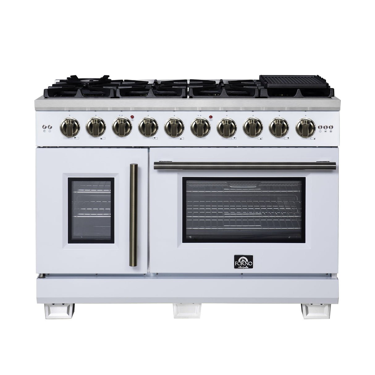 Forno Capriasca Freestanding French Door Gas Range, Convection Oven, Energy Efficient