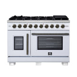 Forno Capriasca Freestanding French Door Gas Range, Convection Oven, Energy Efficient