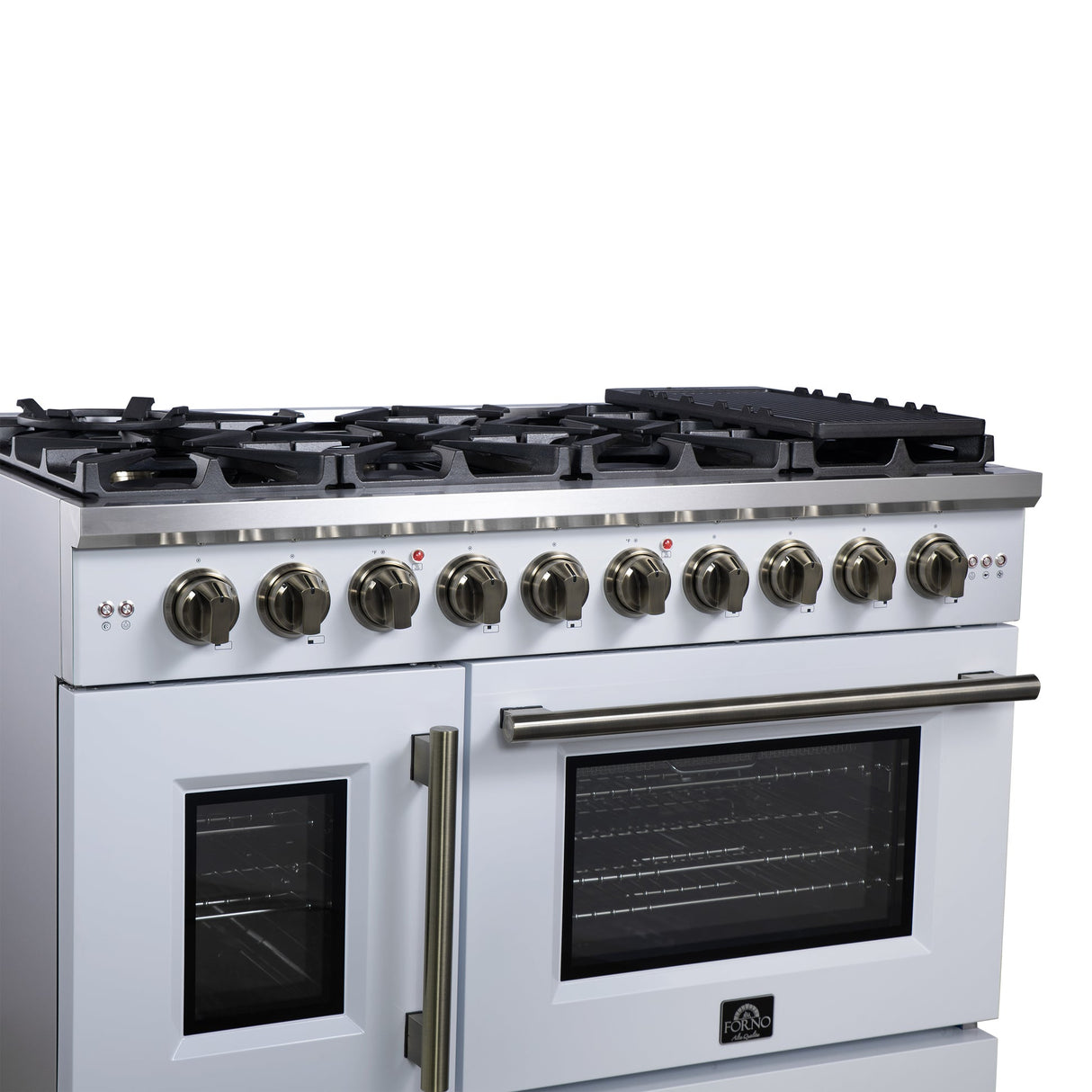 Forno Capriasca Freestanding French Door Gas Range, Convection Oven, Energy Efficient