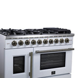 Forno Capriasca Freestanding French Door Gas Range, Convection Oven, Energy Efficient