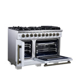 Forno Capriasca Freestanding French Door Gas Range, Convection Oven, Energy Efficient