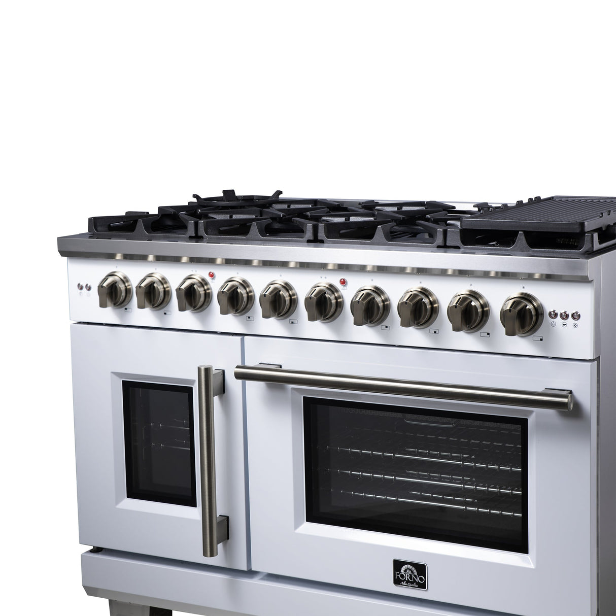 Forno Capriasca Freestanding French Door Gas Range, Convection Oven, Energy Efficient