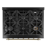 Forno Antico Freestanding Gas Range, Antique Brass Design, Convection Oven, Energy Efficient
