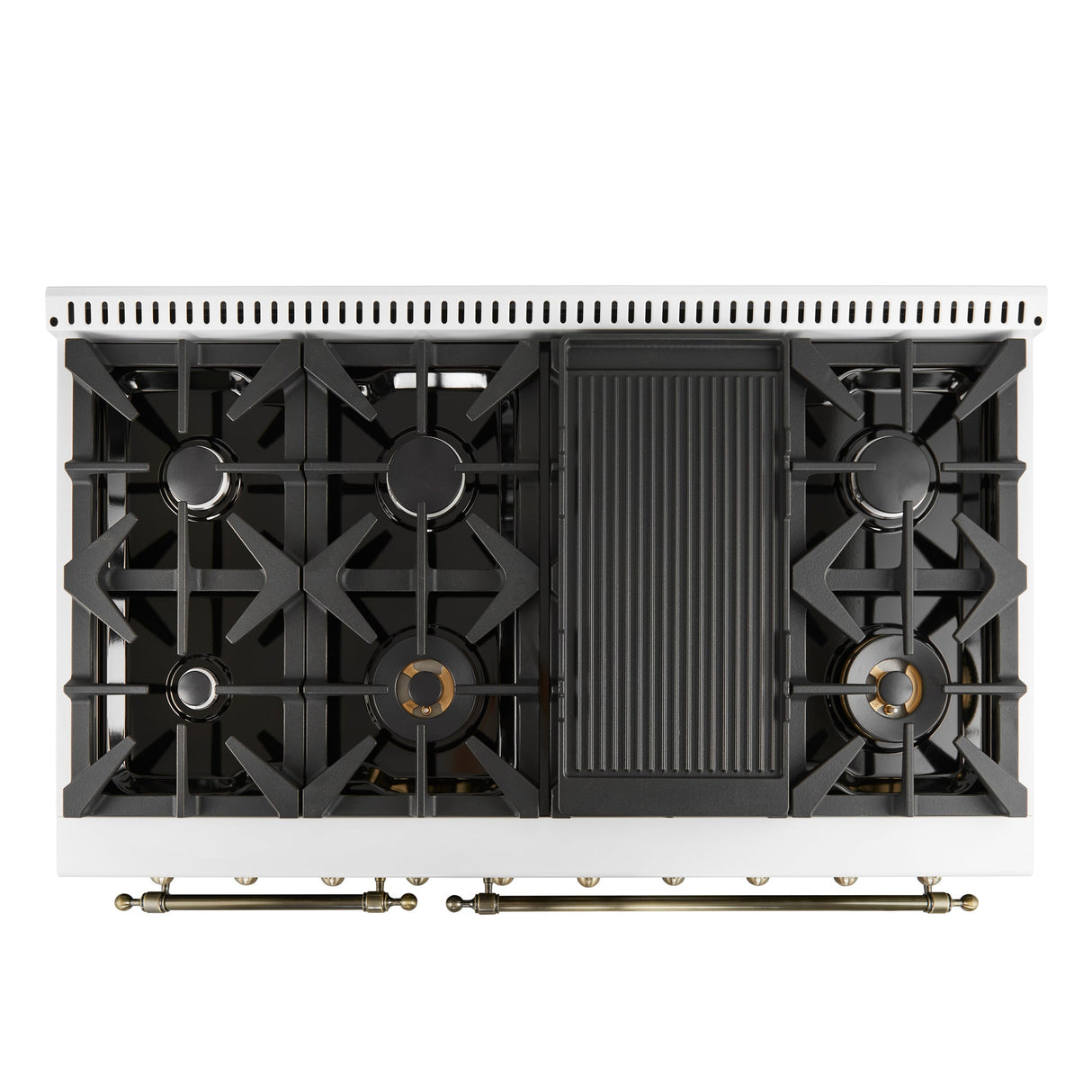 Forno Antico Freestanding Gas Range, Antique Brass Design, Convection Oven, Energy Efficient