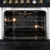 Forno Giovanni 30-inch Gas Range with Antique Brass Design, 5 Burners 67,000 BTU, 4.32 cu.ft. Convection Oven