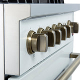 Forno Giovanni 30-inch Gas Range with Antique Brass Design, 5 Burners 67,000 BTU, 4.32 cu.ft. Convection Oven