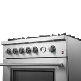Forno Giovanni 30-inch Gas Range Stainless Steel, 5 Burners 67,000 BTU, 4.32 cu.ft. Convection Oven