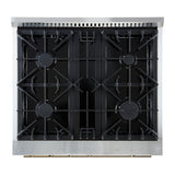 Forno Marco Gas Range with Antique Brass Design, Convection Oven