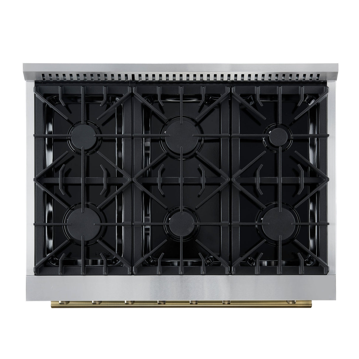 Forno Marco Gas Range with Antique Brass Design, Convection Oven