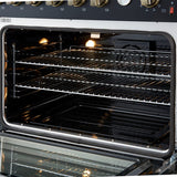 Forno Marco Gas Range with Antique Brass Design, Convection Oven