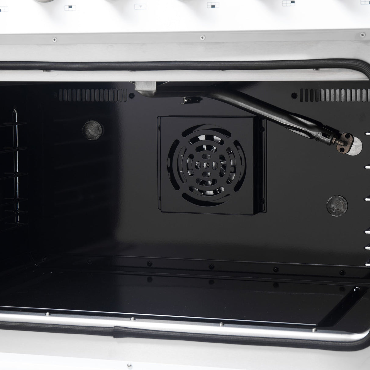 Forno Galiano French Door Gas Range with Antique Brass Design, Convection Oven