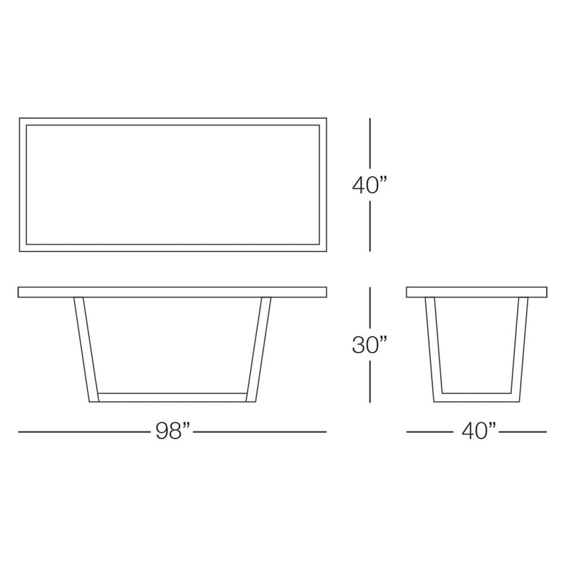 Kannoa Harbin Rectangular Dining Table