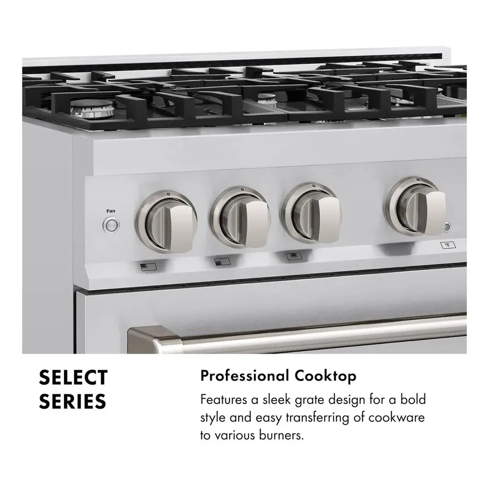 ZLINE 48" inch Select Series Dual Fuel Range with 8 Burners, 6.7 cu. ft. Total Oven Capacity, and Convection Cooking