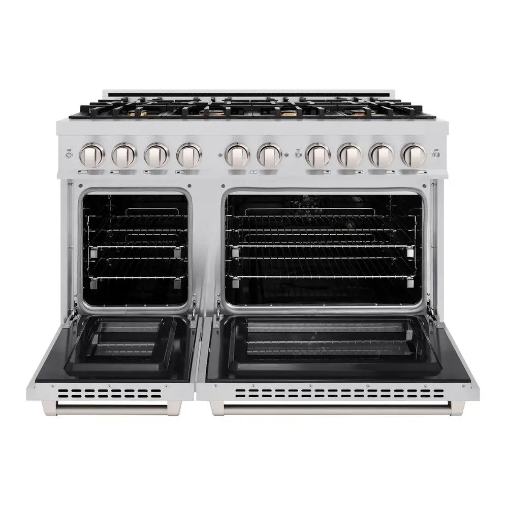 ZLINE 48" Select Series Dual Fuel Range with 8 Brass Burners, 6.7 cu. ft. Total Oven Capacity, and Convection Cooking