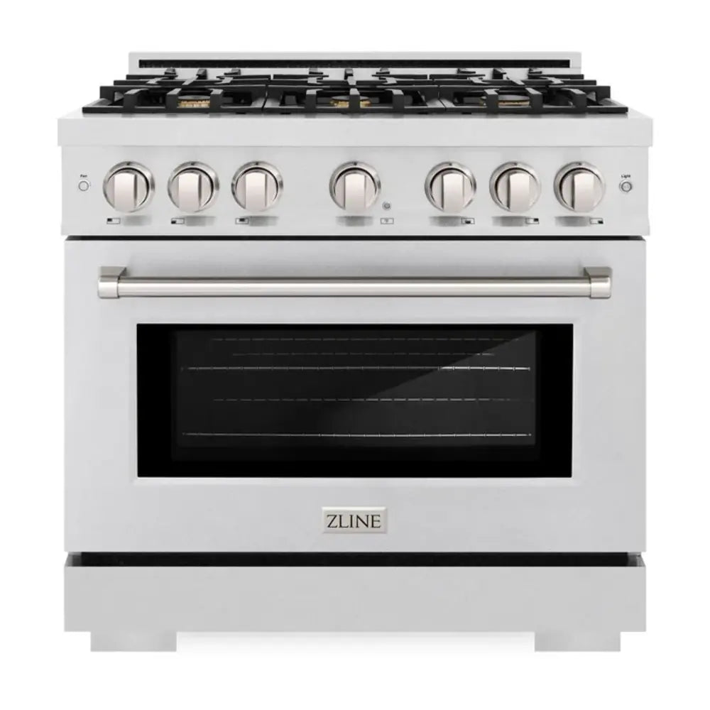 ZLINE 36" Select Series Dual Fuel Range with 6 Brass Burners, 5.2 cu. ft. Capacity Oven, and Convection Cooking