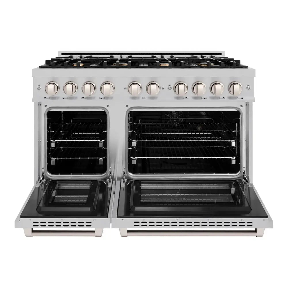ZLINE 48" Select Series Dual Fuel Range with 8 Brass Burners, 6.7 cu. ft. Total Oven Capacity, and Convection Cooking