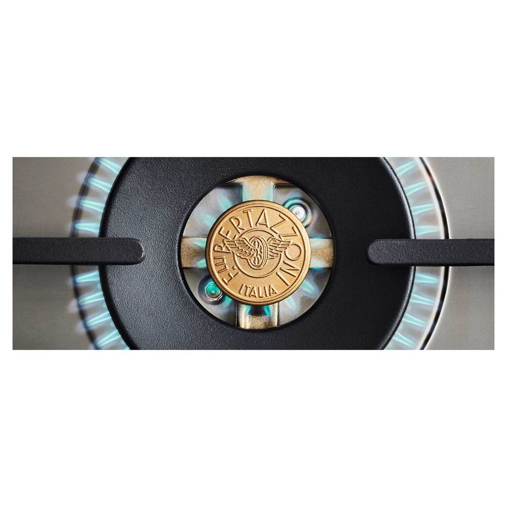 Bertazzoni Heritage Series 36 inch Dual Fuel Range with 6 Brass Burners, 5.7 cu. ft. Capacity Oven, Cast Iron Griddle and Self Clean (Stainless Steel) - HER366BCFEPXT*