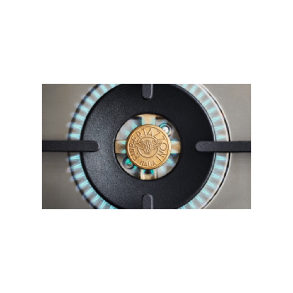 Bertazzoni Heritage Series 36 inch Gas Range with 6 Brass Burners, 5.9 cu. ft. Capacity Oven, Cast Iron Griddle and Dual Convection (Nero Black) - HER366BCFGMNET*