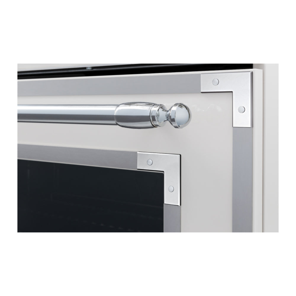Bertazzoni Heritage Series 36 inch Gas Range with 6 Brass Burners, 5.9 cu. ft. Capacity Oven, Cast Iron Griddle and Dual Convection (Nero Black) - HER366BCFGMNET*