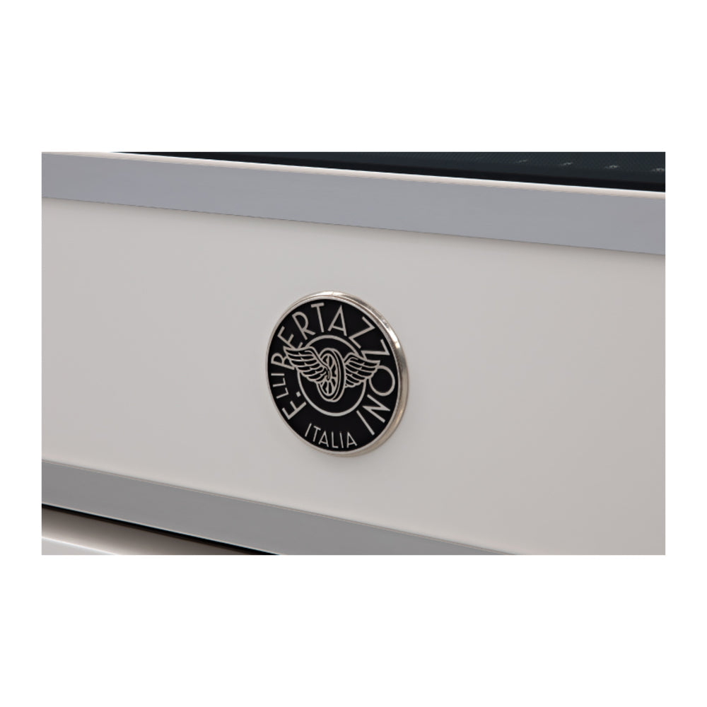Bertazzoni Heritage Series 36 inch Gas Range with 6 Brass Burners, 5.9 cu. ft. Capacity Oven, Cast Iron Griddle and Dual Convection (Nero Black) - HER366BCFGMNET*