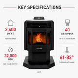 ComfortBilt HP21 24" Black Pellet Stove