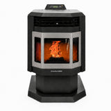 ComfortBilt HP21 24" Black Wood Pellet Stove with Stainless Steel Trim