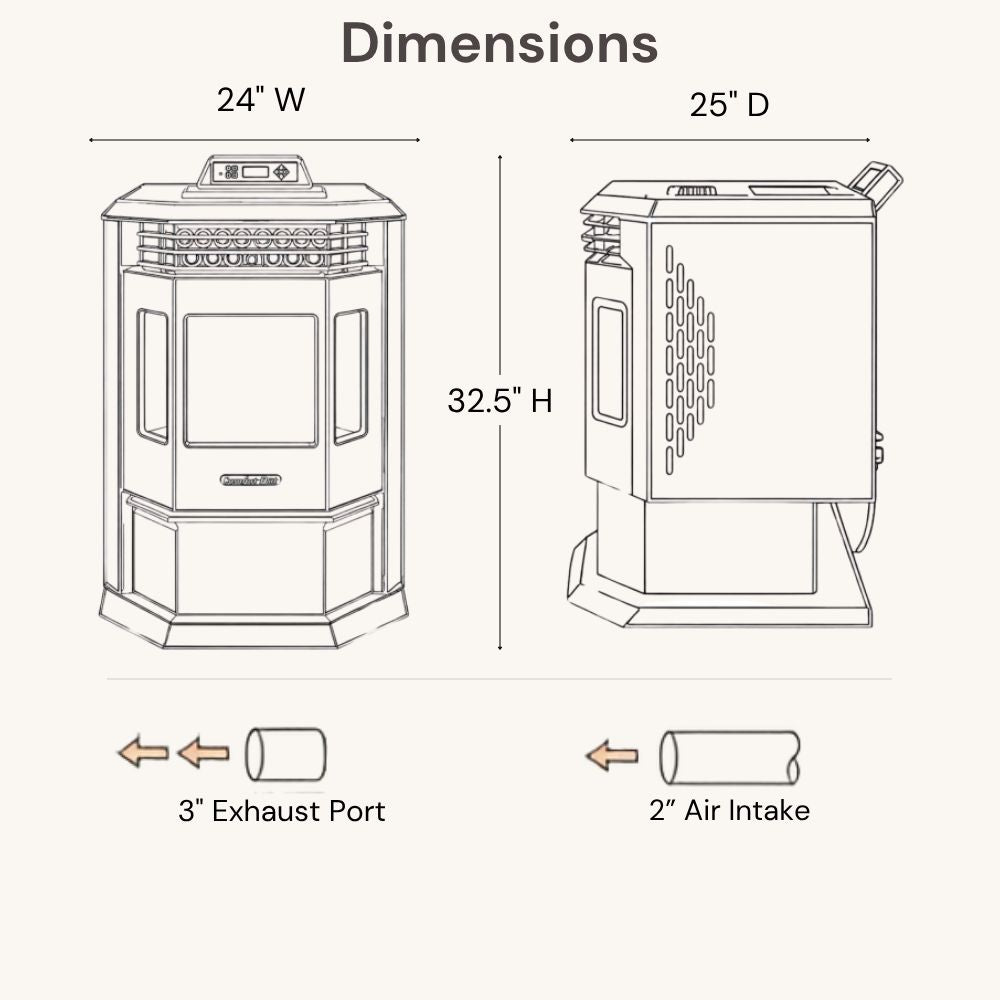 ComfortBilt HP22 24" Pellet Stove