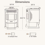 ComfortBilt HP22 24" Pellet Stove