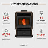 ComfortBilt HP61 24" Pellet Stove