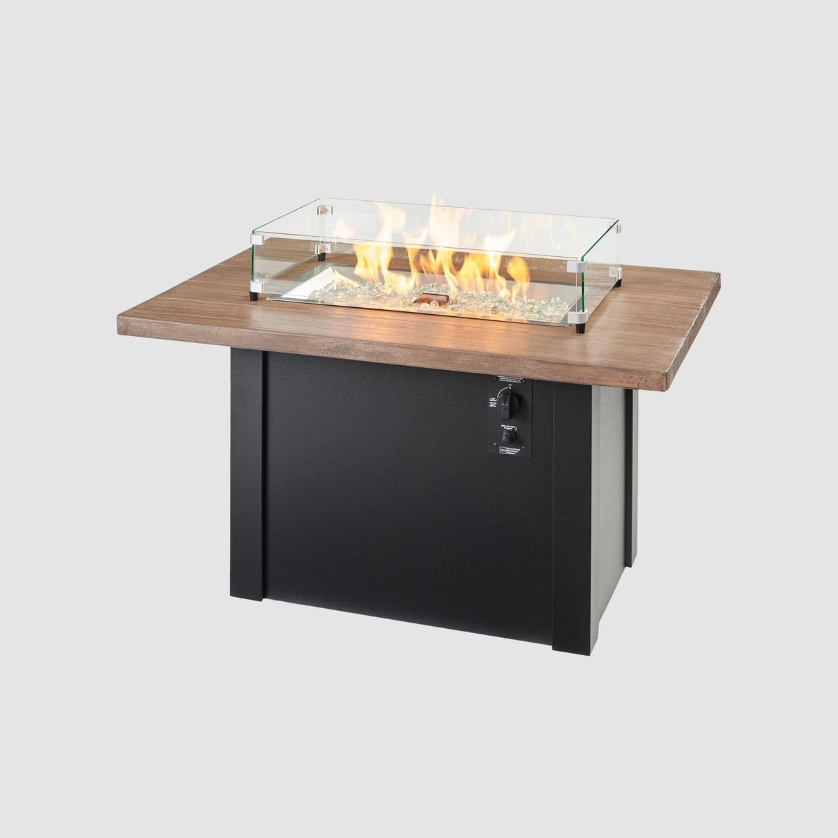 The Outdoor Greatroom Havenwood 44" Rectangular Gas Fire Pit Table - HWADG-1224-K